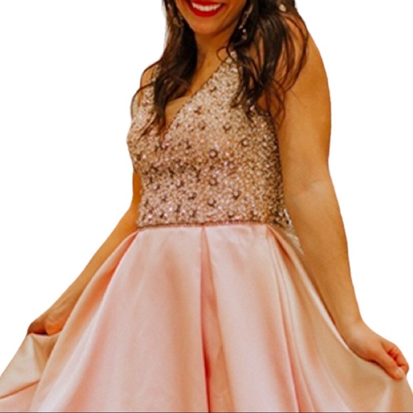BHLDN Triest 4 & 12 Pink Embellished Wedding / Prom Formal Ball Gown - Picture 9 of 9